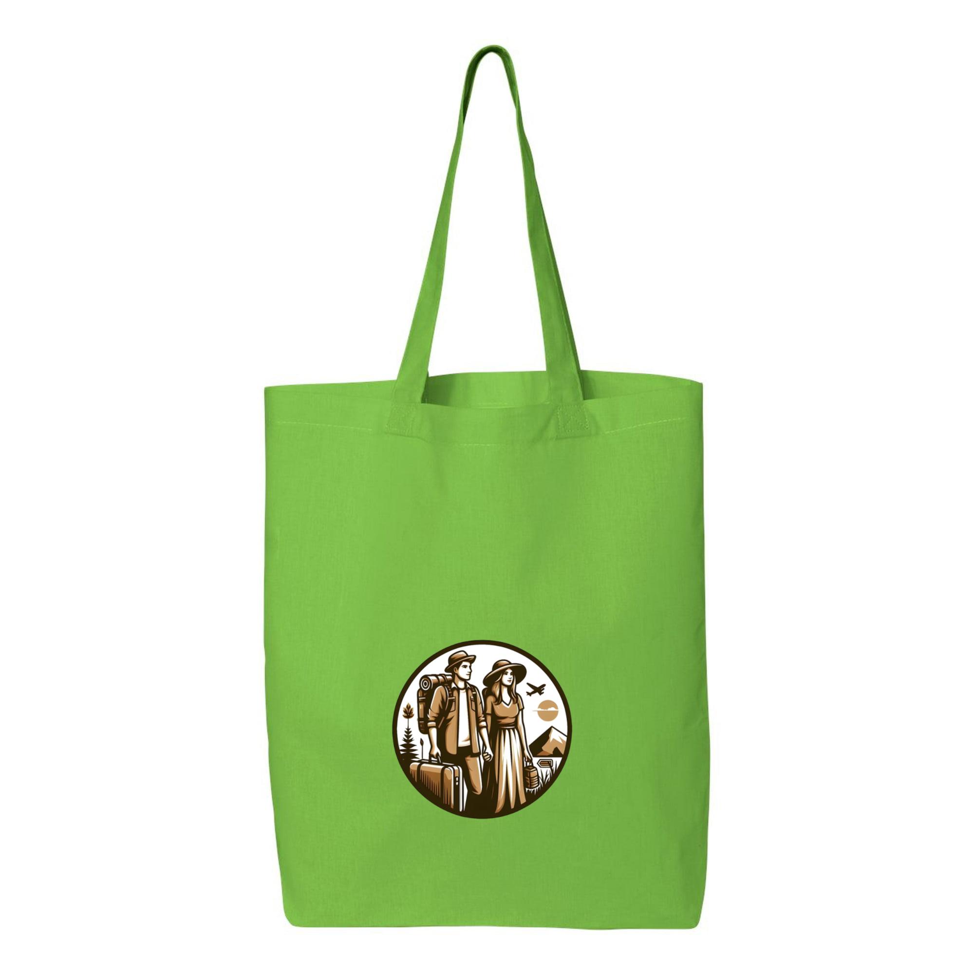 Fair Joyful Camping Travelling Canvas Tote Bag 