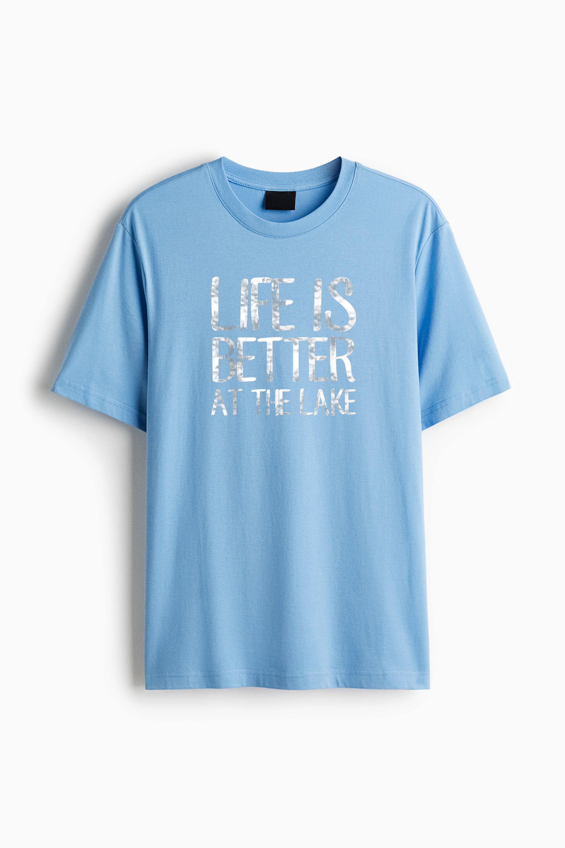 Life Is Better At The Lake Camping Cotton T-Shirt 