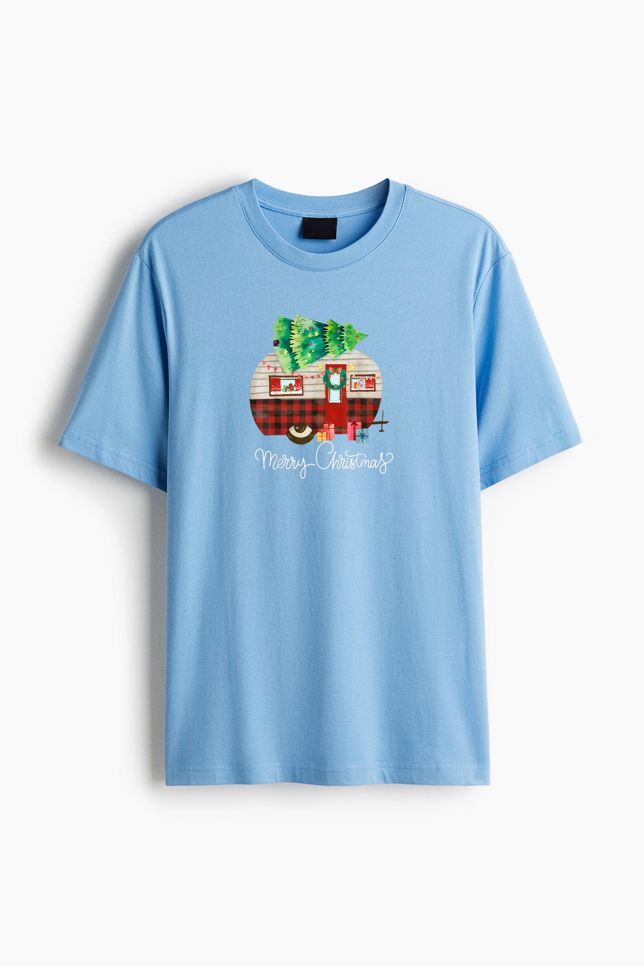 Merry Christmas Camper Buffalo Cotton T-Shirt 