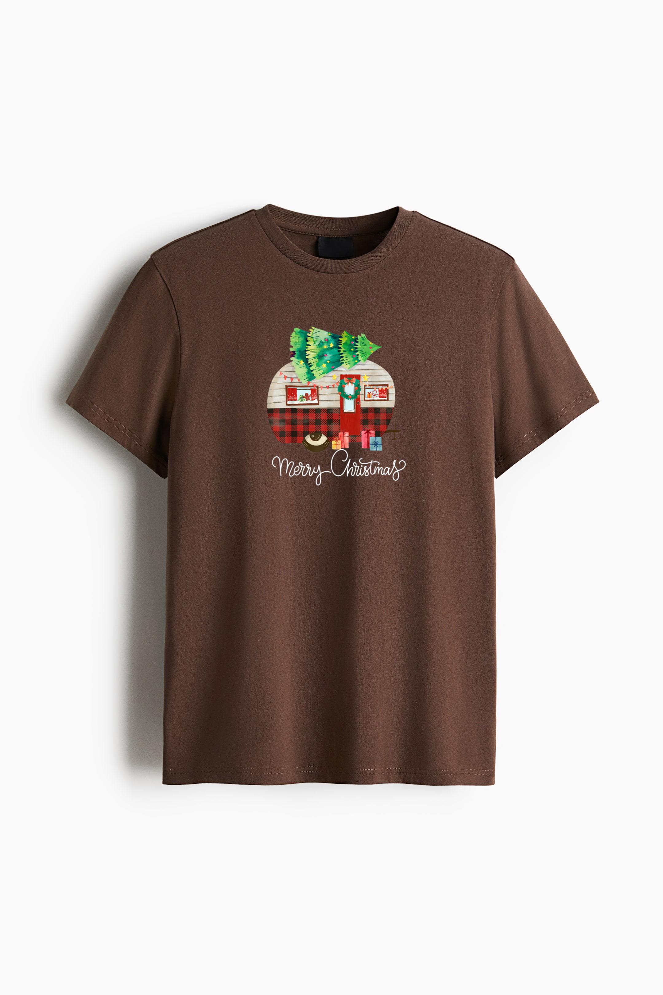 Merry Christmas Camper Buffalo Cotton T-Shirt - Image 4