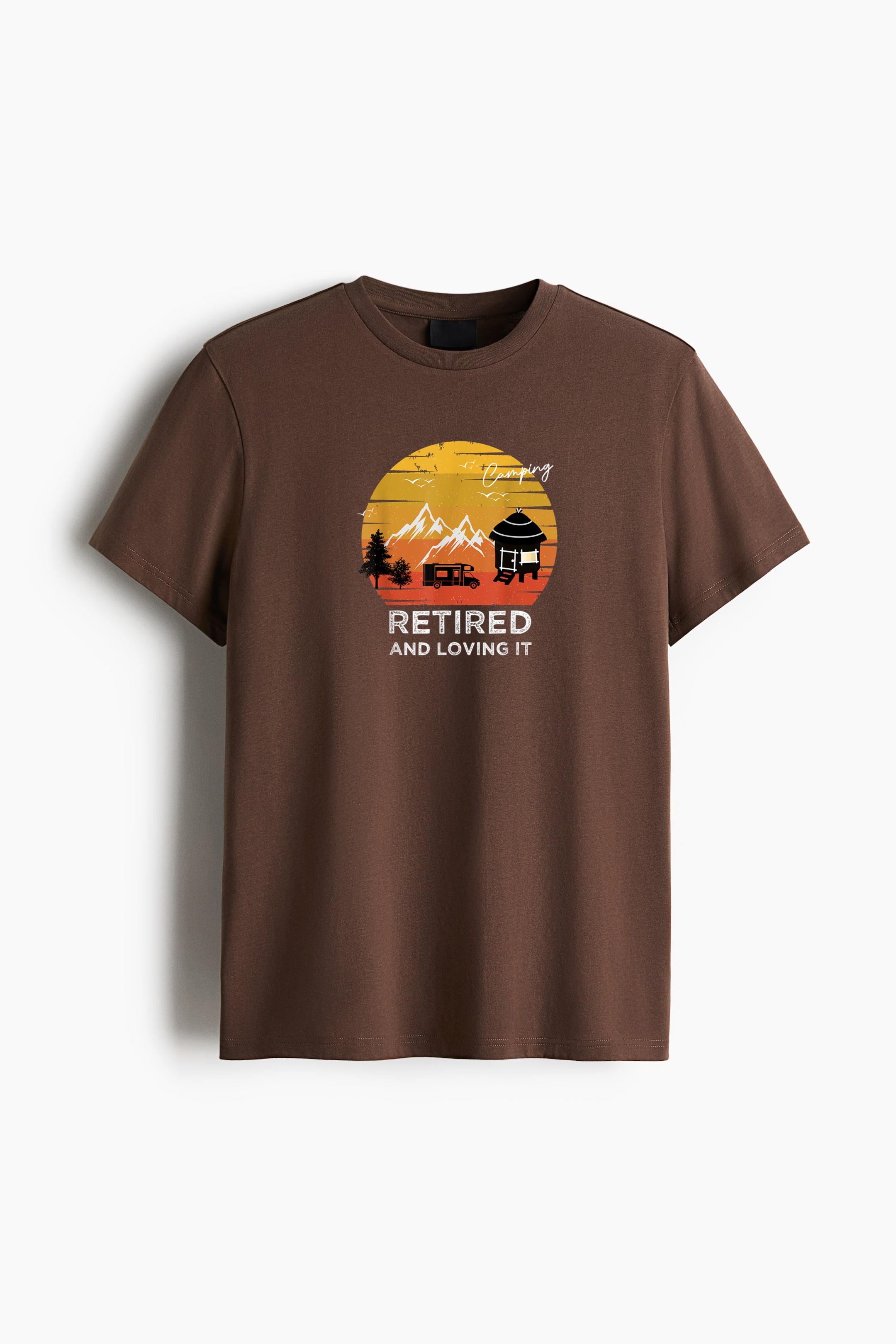 Retired And Loving It Camping Cotton T-Shirt - Image 4