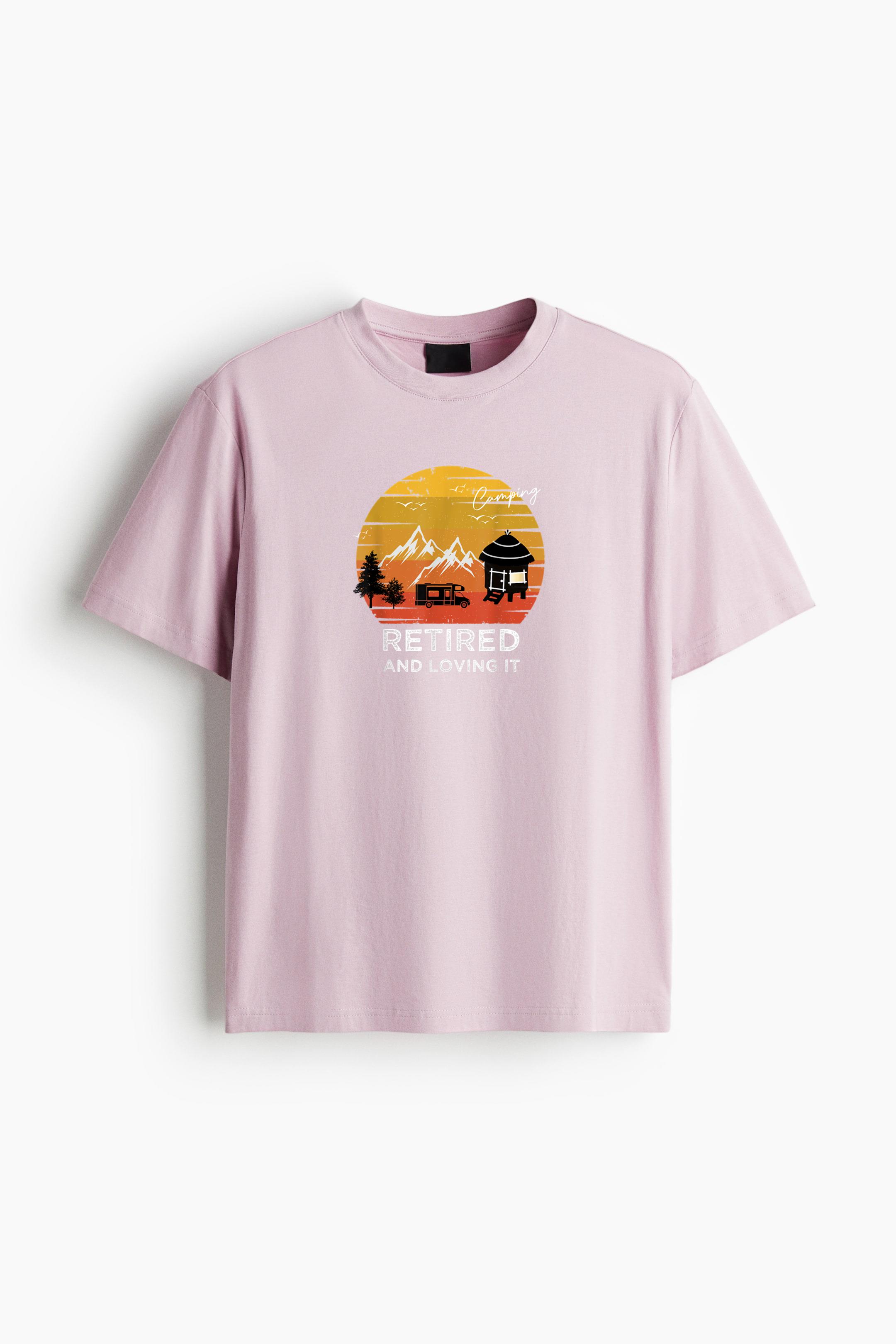 Retired And Loving It Camping Cotton T-Shirt - Image 3